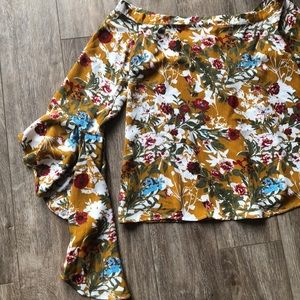Entro off the shoulder yellow floral top